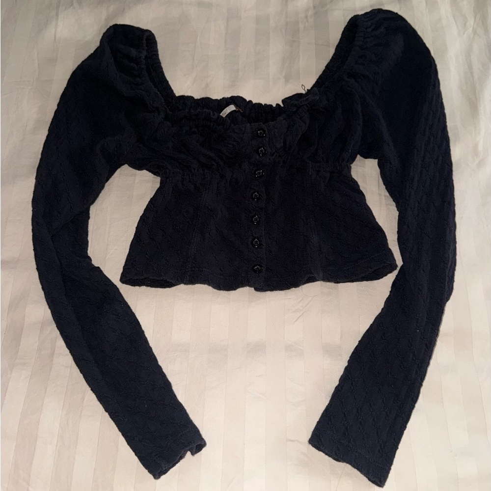 FP Movement by Free People Black Long Sleeve Top